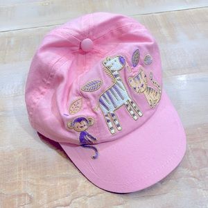 Kid Tees Los Angeles Zoo baby kids pink animals hat cap baseball hat